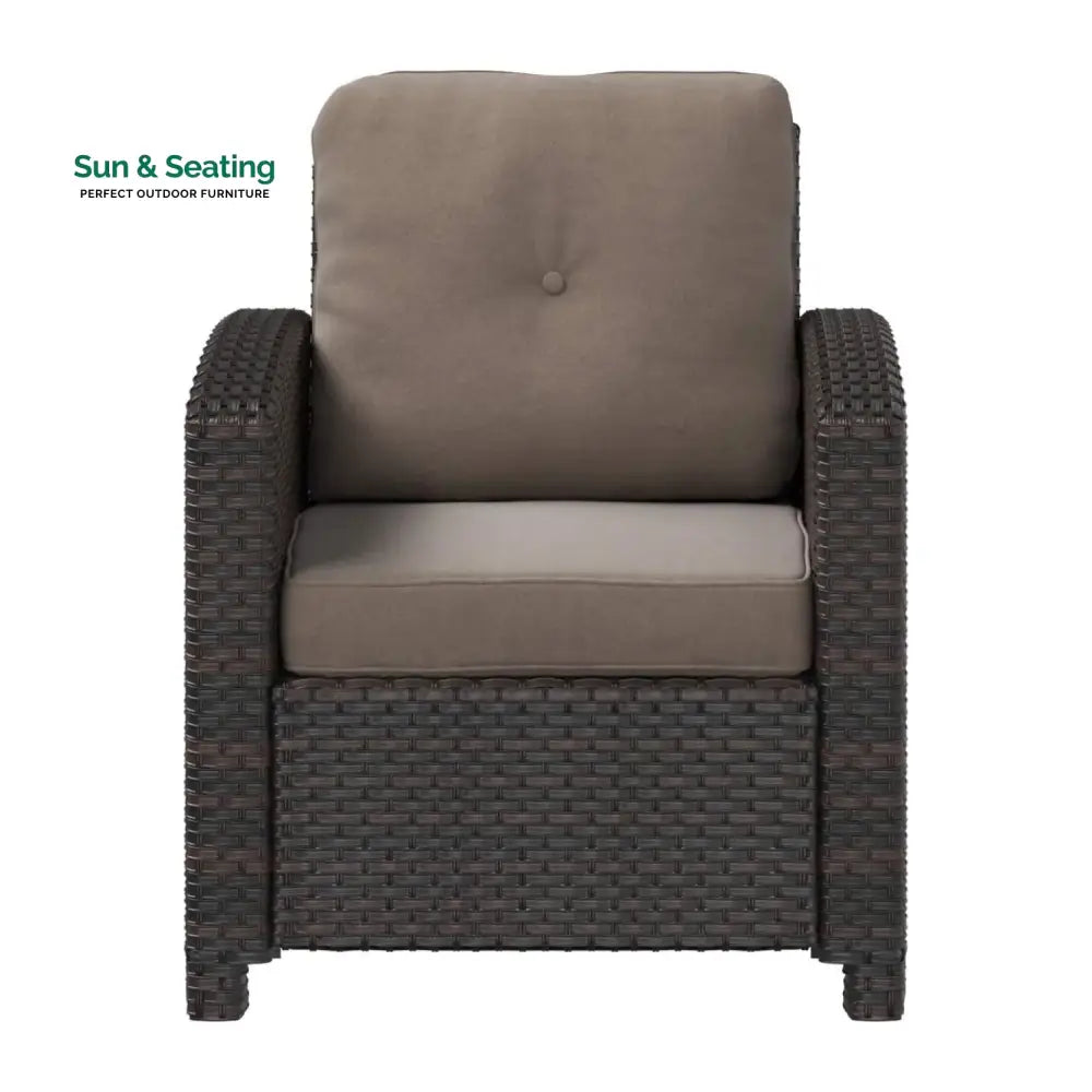 Harper 1-Piece Outdoor Wicker Single Seater Sofa Sofa Set