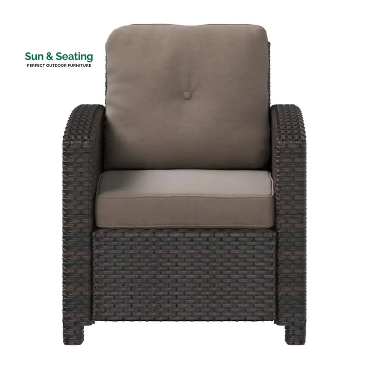 Harper 1-Piece Outdoor Wicker Single Seater Sofa Sofa Set