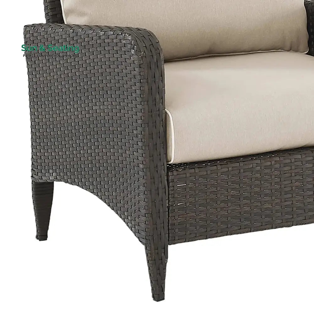 Hemangini Outdoor 4 Piece Patio Wicker Furniture Set Patio Sofa Set