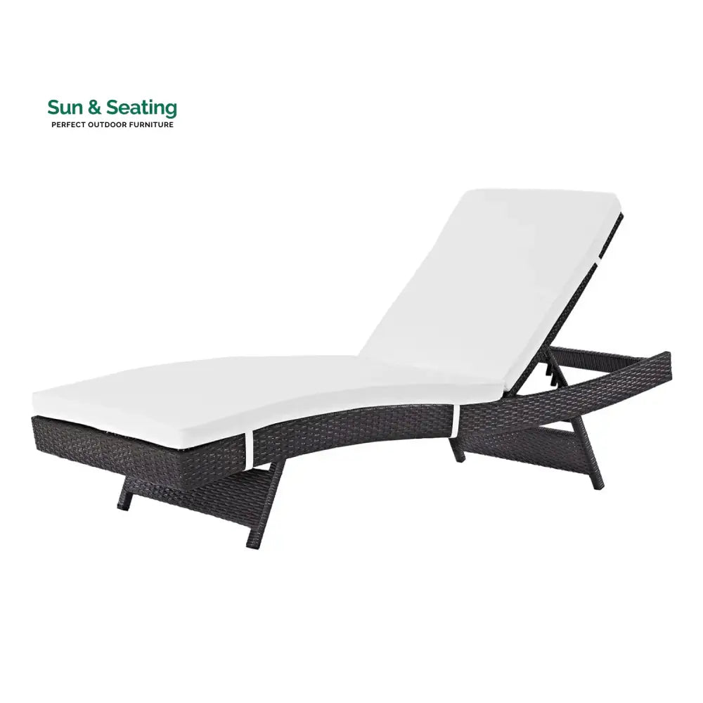 Hilda Outdoor Rattan Wicker Chaise Lounger For Poolside Lounger Set