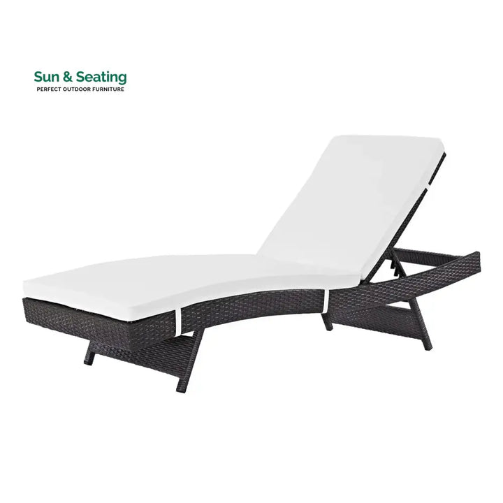 Hilda Outdoor Rattan Wicker Chaise Lounger For Poolside Lounger Set