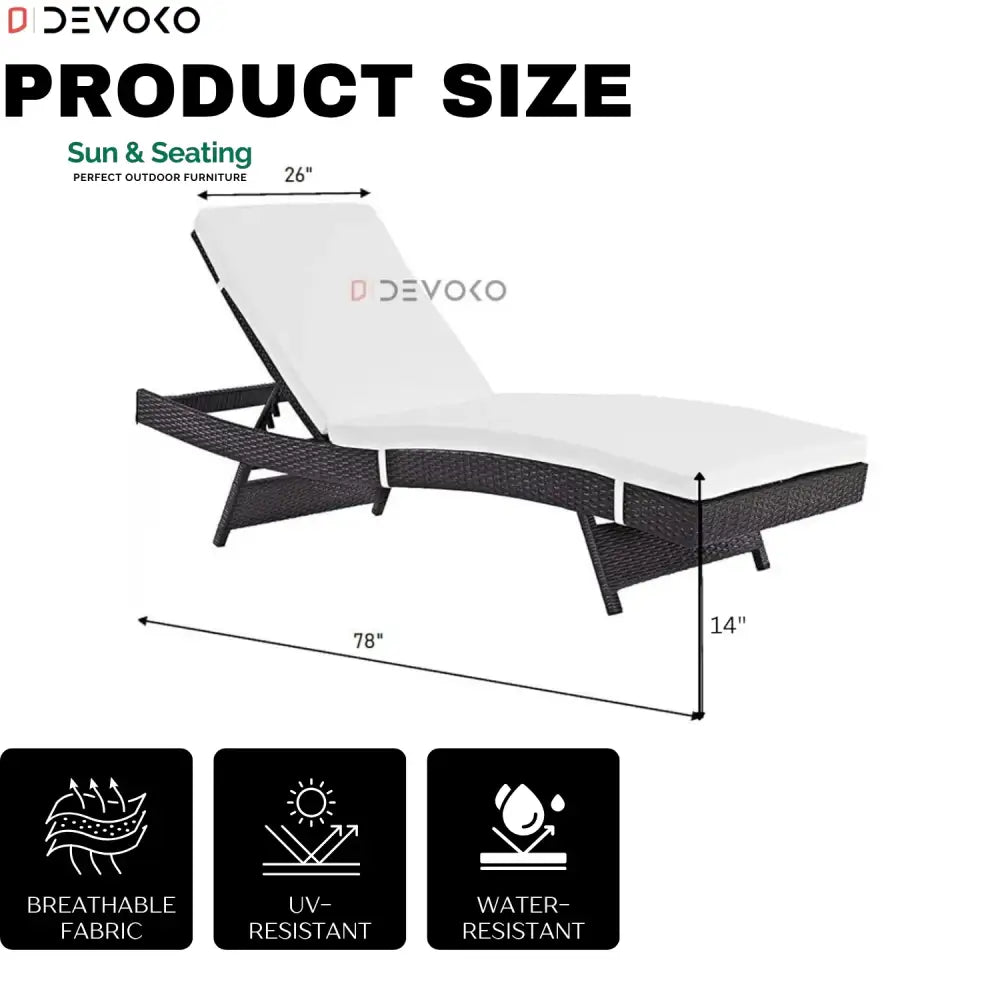 Hilda Outdoor Rattan Wicker Chaise Lounger For Poolside Lounger Set