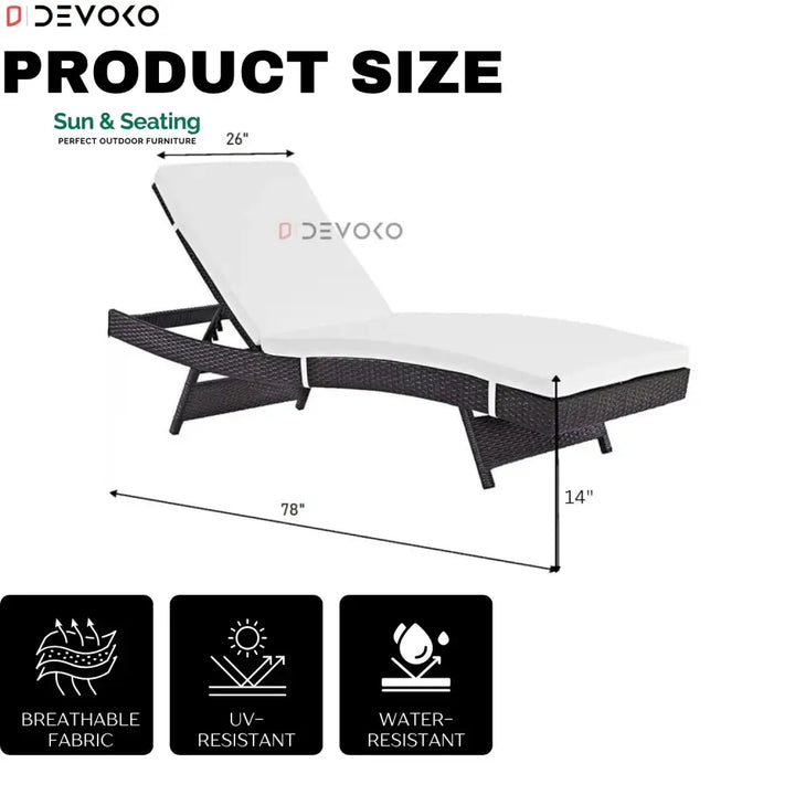 Hilda Outdoor Rattan Wicker Chaise Lounger For Poolside Lounger Set