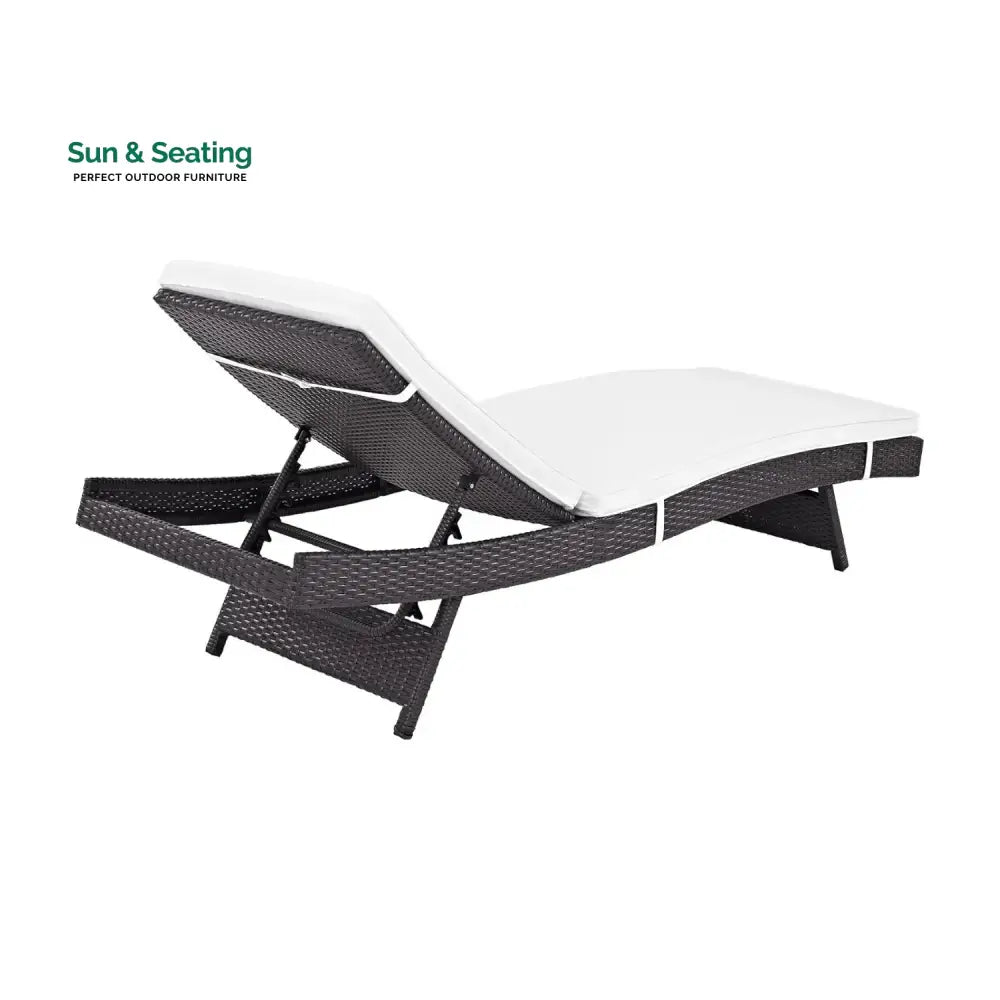 Hilda Outdoor Rattan Wicker Chaise Lounger For Poolside Lounger Set
