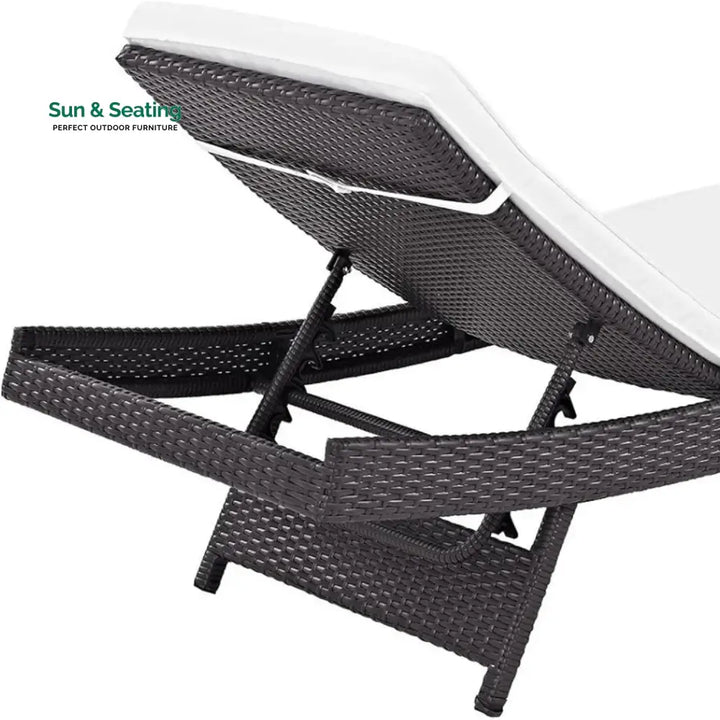 Hilda Outdoor Rattan Wicker Chaise Lounger For Poolside Lounger Set