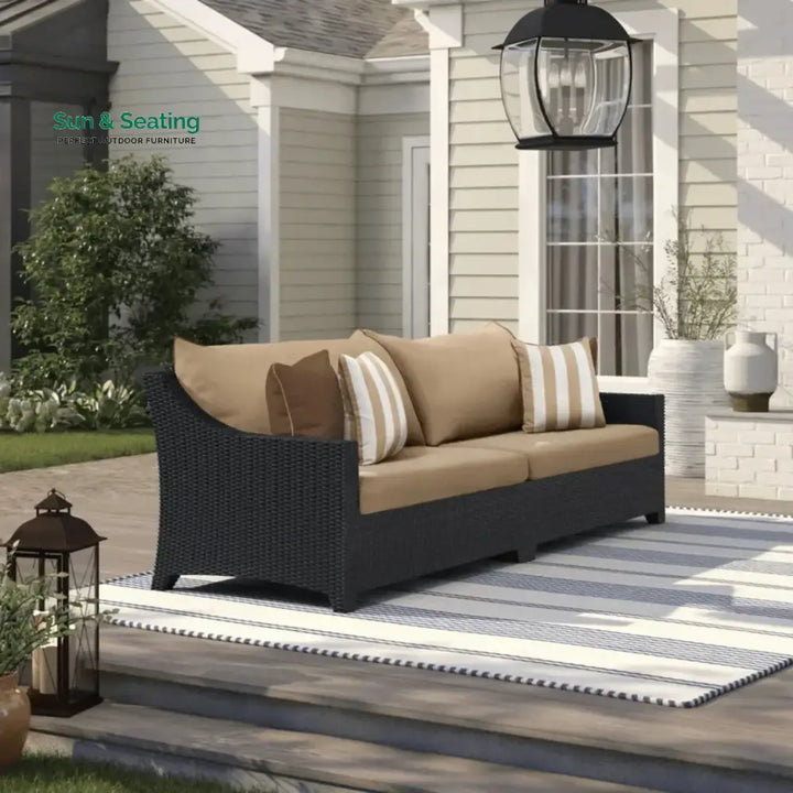 Hiya Outdoor All-Weather Rattan Wicker Three Seater Sofa Sofa Set