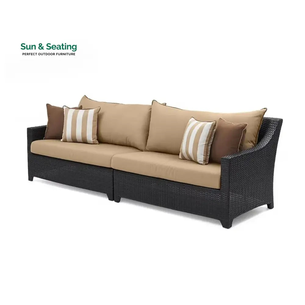 Hiya Outdoor All-Weather Rattan Wicker Three Seater Sofa Sofa Set