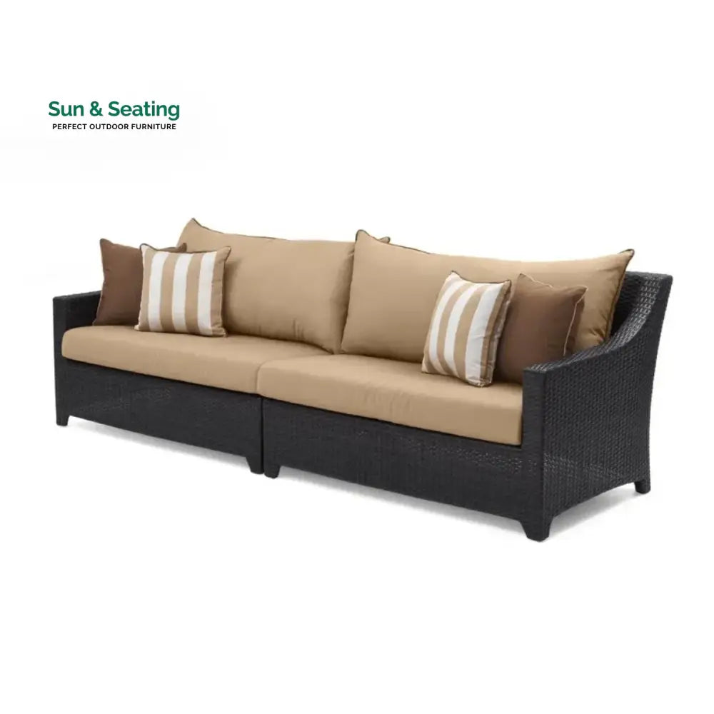 Hiya Outdoor All-Weather Rattan Wicker Three Seater Sofa Sofa Set