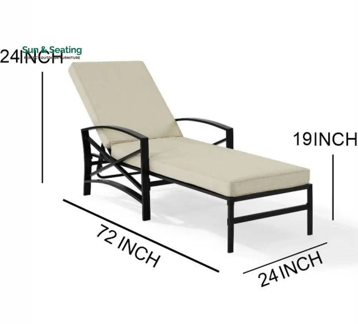 Hobbs Outdoor Swimming Poolside Lounger (Black) Loungers