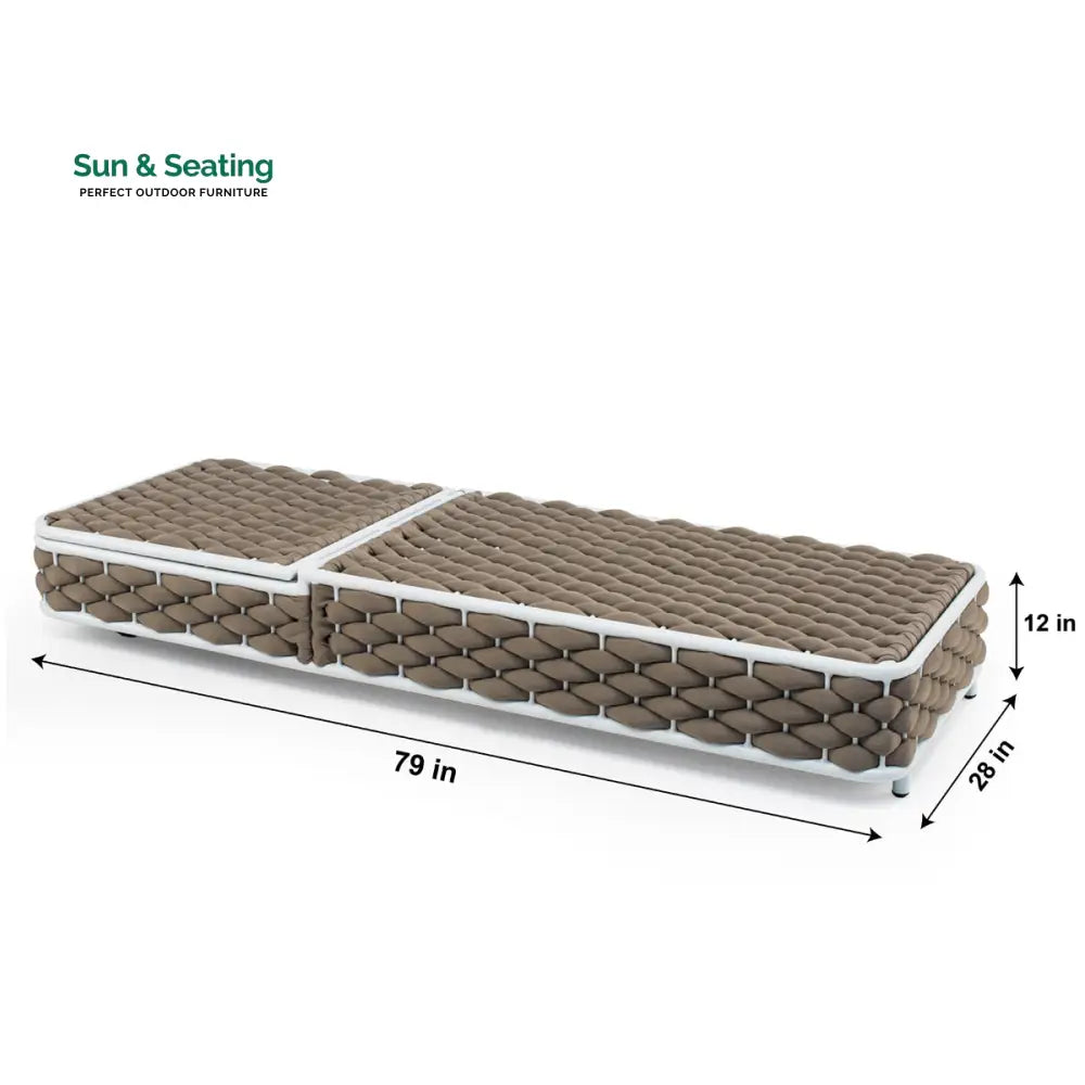Hola Outdoor Swimming Poolside Lounger (Rope Brown) Loungers