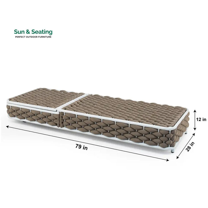 Hola Outdoor Swimming Poolside Lounger (Rope Brown) Loungers