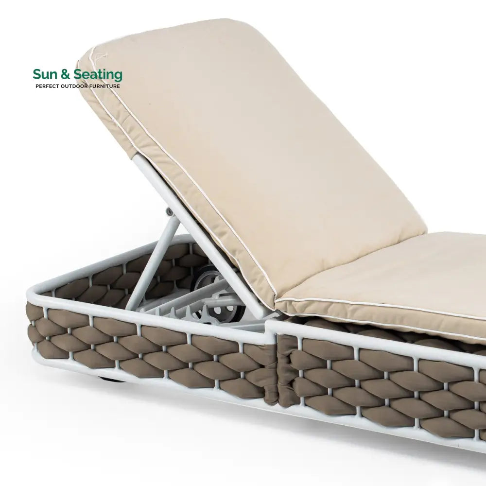Hola Outdoor Swimming Poolside Lounger (Rope Brown) Loungers