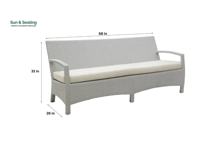 Hudson Outdoor Garden Balcony Sofa Set 3 Seater 2 Seater With 2 Single Seater and 1 Center Table With 1 Side Table Set