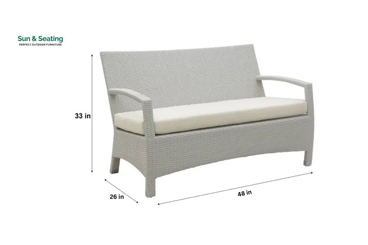 Hudson Outdoor Garden Balcony Sofa Set 3 Seater 2 Seater With 2 Single Seater and 1 Center Table With 1 Side Table Set