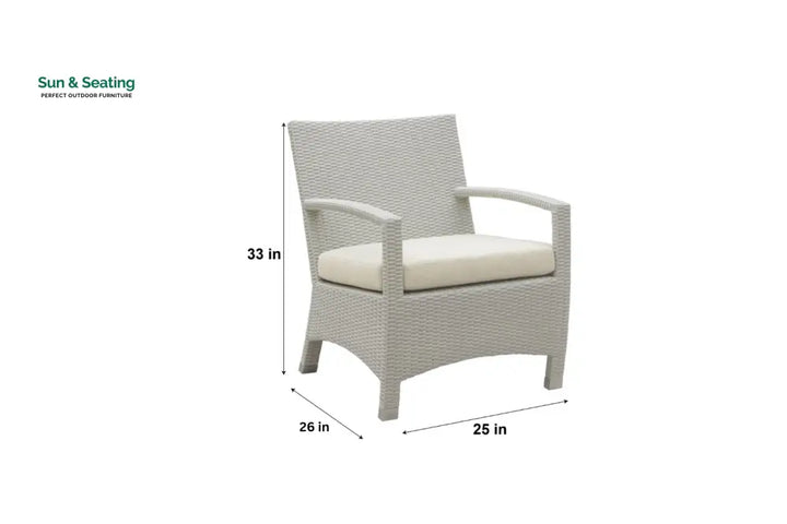 Hudson Outdoor Garden Balcony Sofa Set 3 Seater 2 Seater With 2 Single Seater and 1 Center Table With 1 Side Table Set