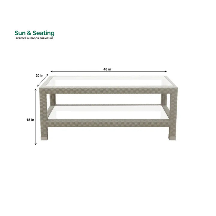 Hudson Outdoor Garden Balcony Sofa Set 3 Seater 2 Seater With 2 Single Seater and 1 Center Table With 1 Side Table Set