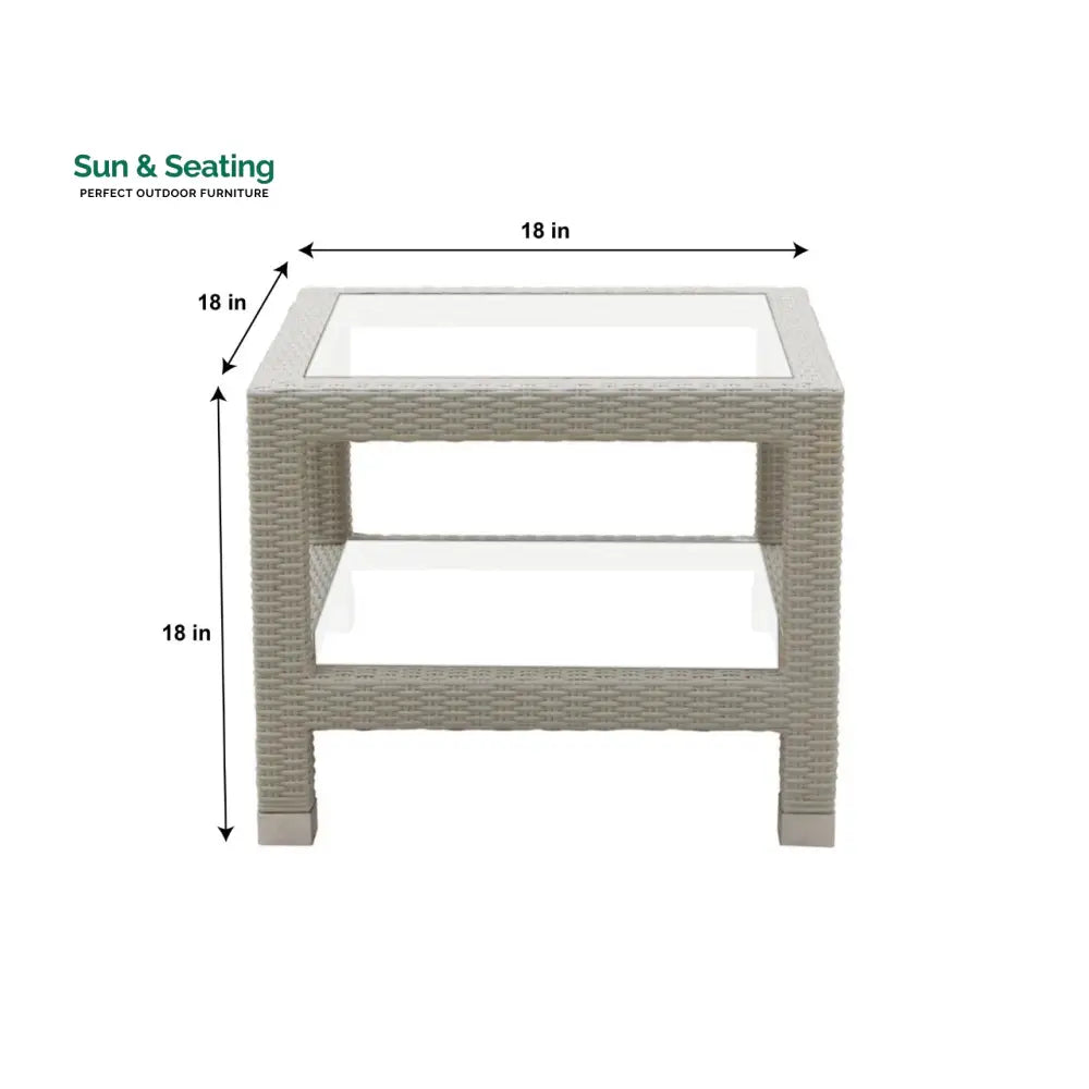 Hudson Outdoor Garden Balcony Sofa Set 3 Seater 2 Seater With 2 Single Seater and 1 Center Table With 1 Side Table Set