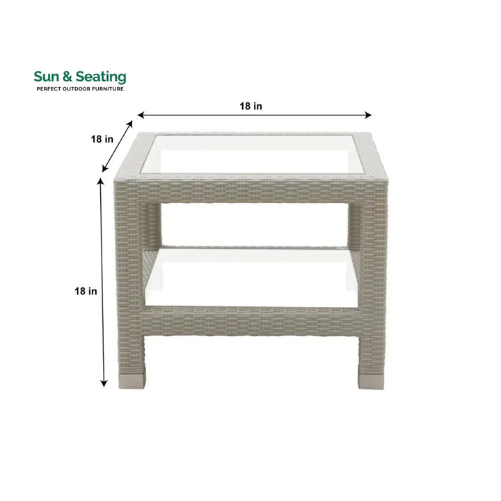 Hudson Outdoor Garden Balcony Sofa Set 3 Seater 2 Seater With 2 Single Seater and 1 Center Table With 1 Side Table Set