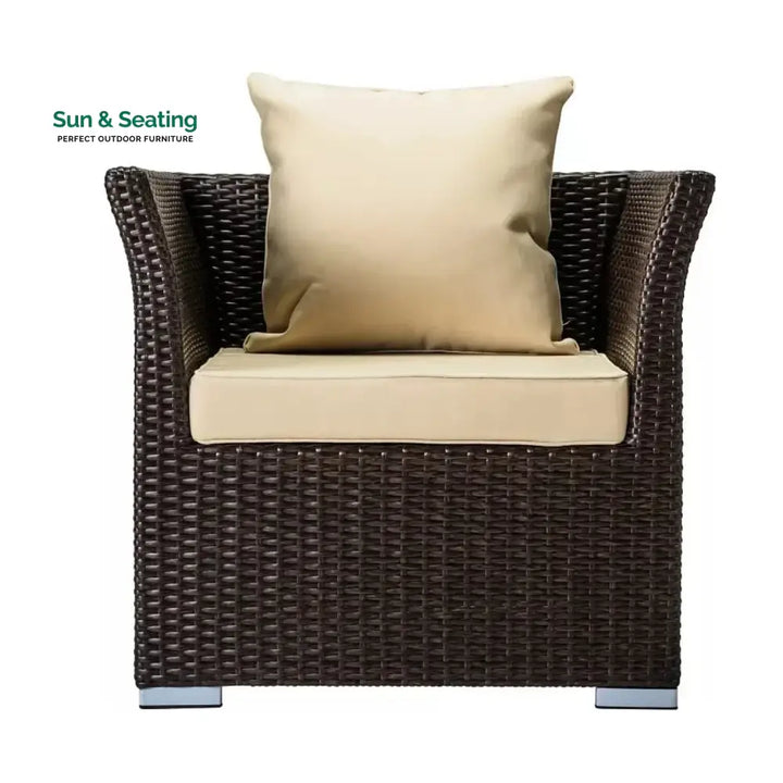 Inas Outdoor All-Weather Wicker Single Seater Sofa Sofa Set