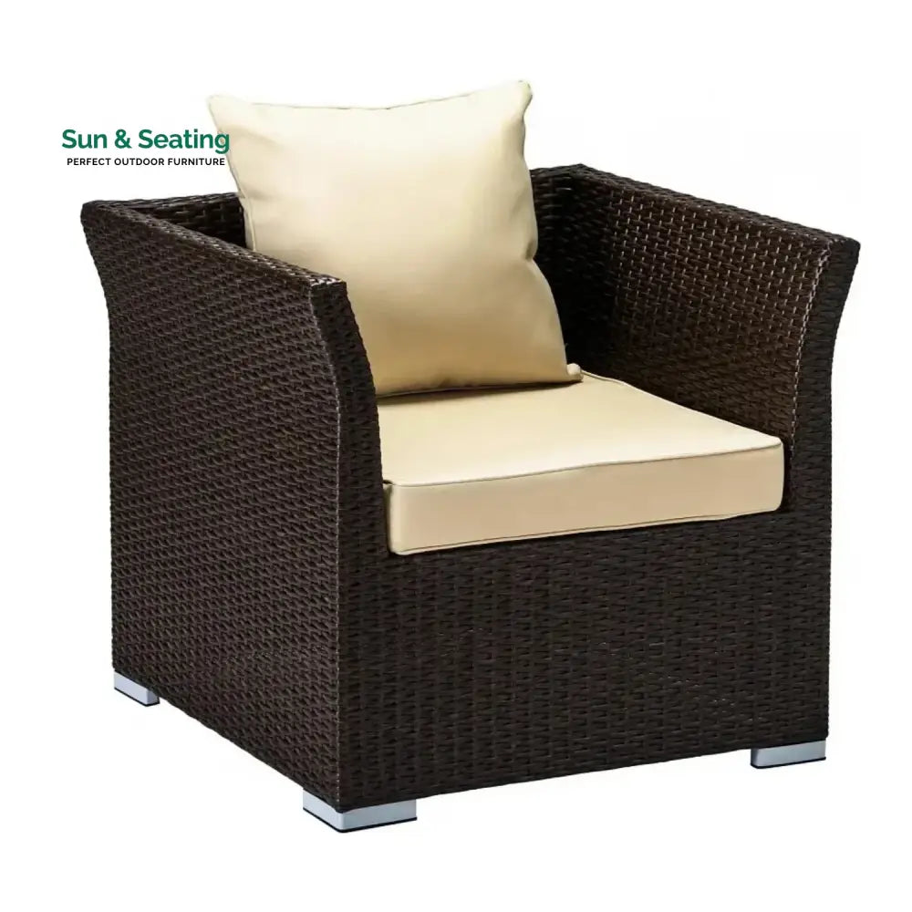 Inas Outdoor All-Weather Wicker Single Seater Sofa Sofa Set
