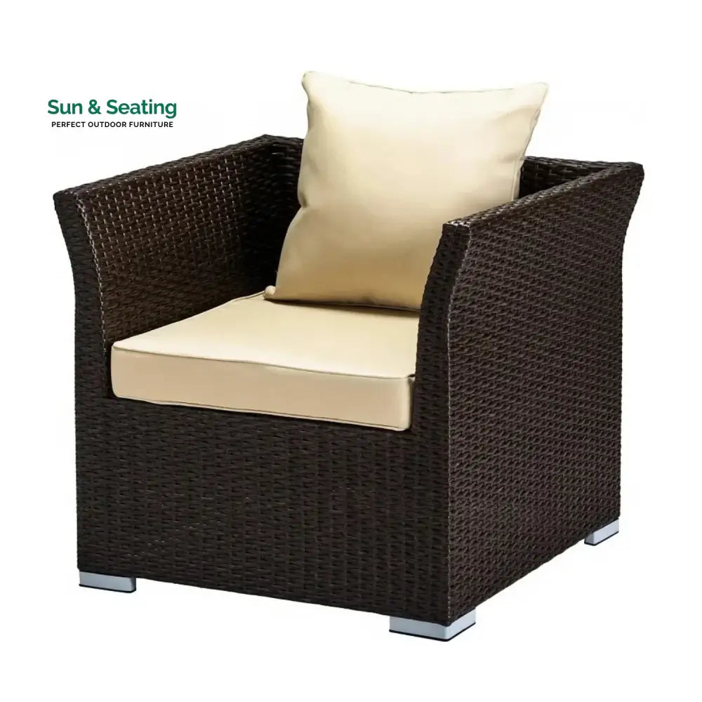 Inas Outdoor All-Weather Wicker Single Seater Sofa Sofa Set
