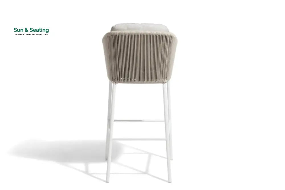 Ince Outdoor Patio Bar Chair 2 Chair For Balcony Braided &amp; Rope Bar Sets