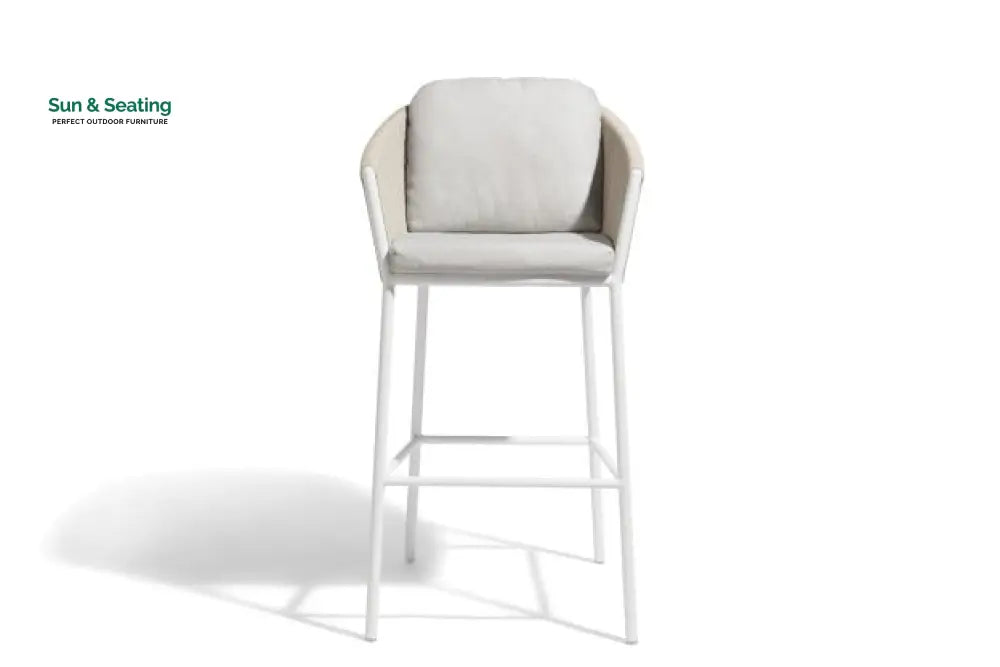 Ince Outdoor Patio Bar Chair 2 Chair For Balcony Braided &amp; Rope Bar Sets