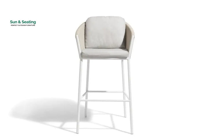 Ince Outdoor Patio Bar Chair 2 Chair For Balcony Braided &amp; Rope Bar Sets