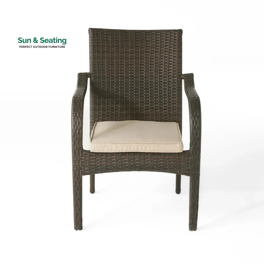 Indigo 4-Piece Outdoor Rattan Wicker Patio Dining Chairs Dinning Chairs