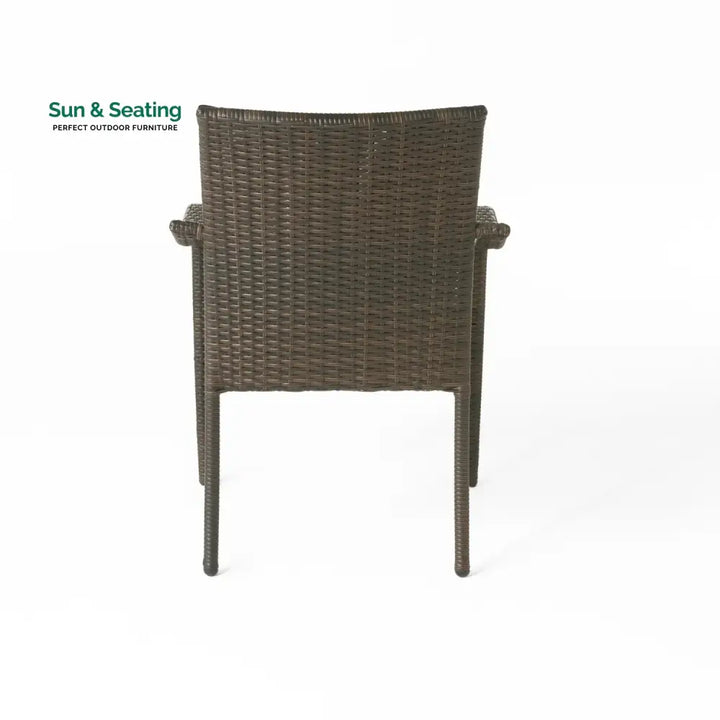Indigo 4-Piece Outdoor Rattan Wicker Patio Dining Chairs Dinning Chairs