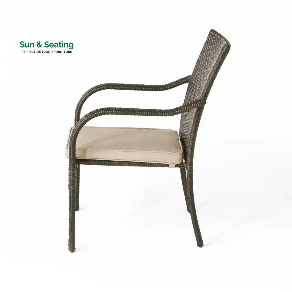 Indigo 4-Piece Outdoor Rattan Wicker Patio Dining Chairs Dinning Chairs