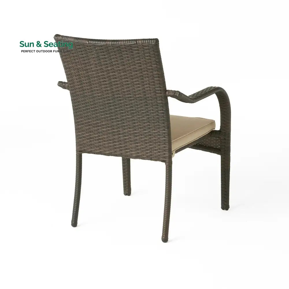 Indigo 4-Piece Outdoor Rattan Wicker Patio Dining Chairs Dinning Chairs