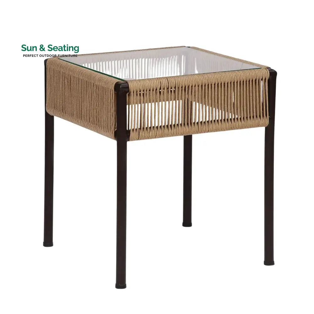 Indigo Outdoor Rope 3-Piece Patio Set (Beige) Patio Set