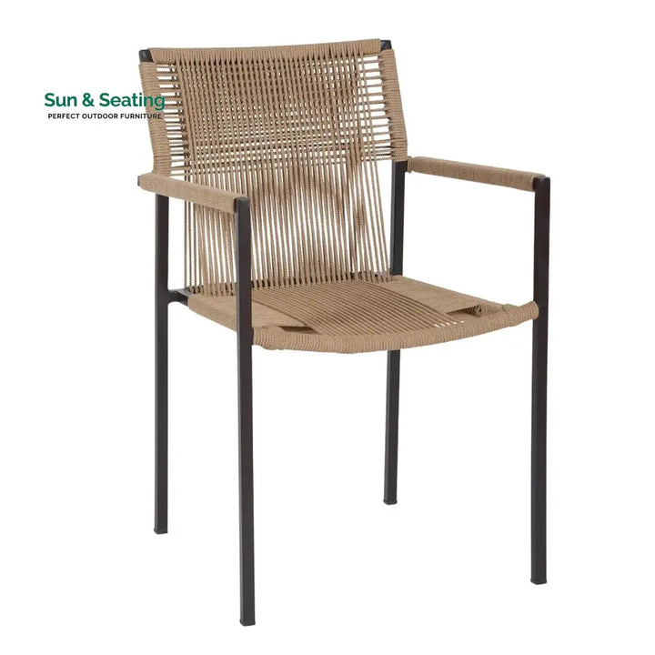 Indigo Outdoor Rope 3-Piece Patio Set (Beige) Patio Set