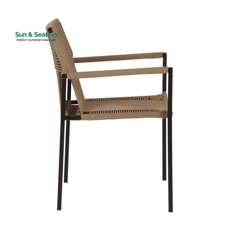 Indigo Outdoor Rope 3-Piece Patio Set (Beige) Patio Set