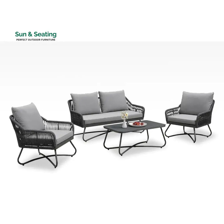 Indira Outdoor 4 Seater Rope Conversation Sofa Set Sofa Set