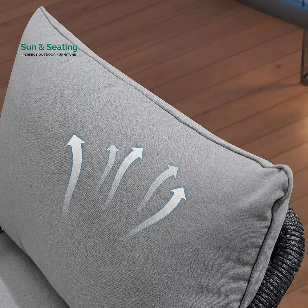 Indira Outdoor 4 Seater Rope Conversation Sofa Set Sofa Set