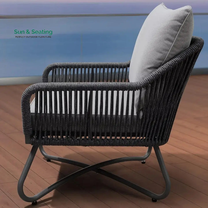 Indira Outdoor 4 Seater Rope Conversation Sofa Set Sofa Set
