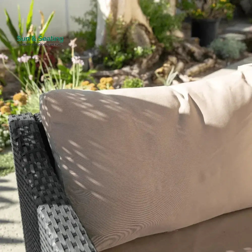 Indulekha Outdoor All-Weather Rattan Wicker Three Seater Sofa Sofa Set