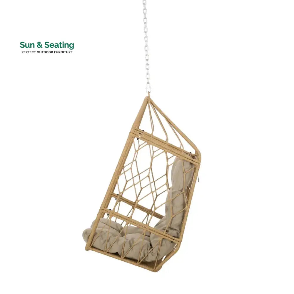Ines Single Seater Hanging Swing Without Stand For Balcony Garden Swing (Honey) Swings