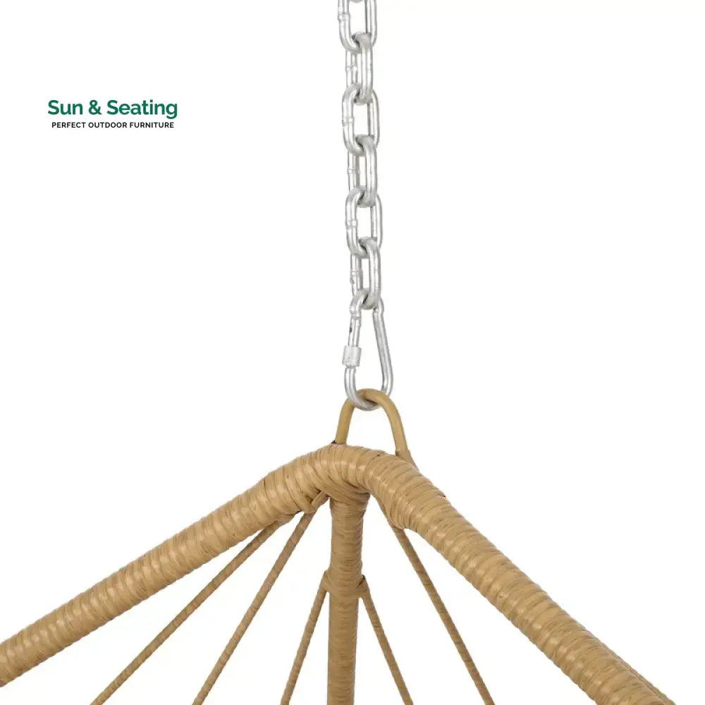 Ines Single Seater Hanging Swing Without Stand For Balcony Garden Swing (Honey) Swings