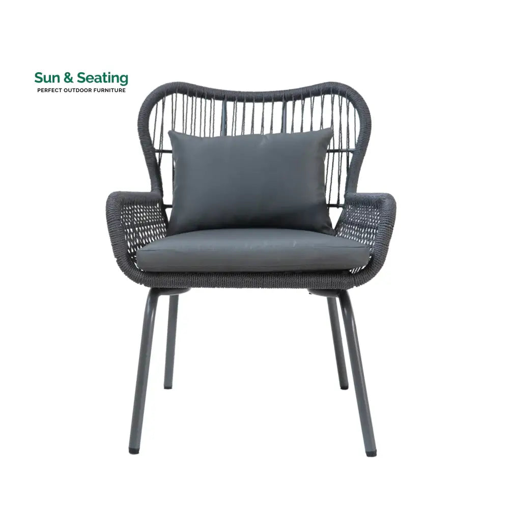 Intra Outdoor Patio Seating Set 2 Chairs and 1 Table Set Coffee Table Sets