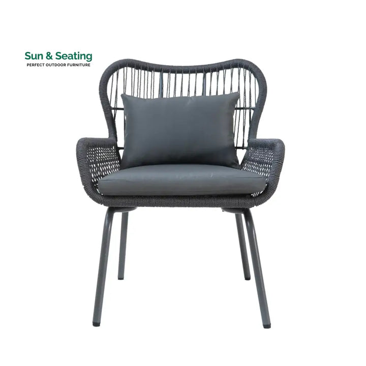 Intra Outdoor Patio Seating Set 2 Chairs and 1 Table Set Coffee Table Sets
