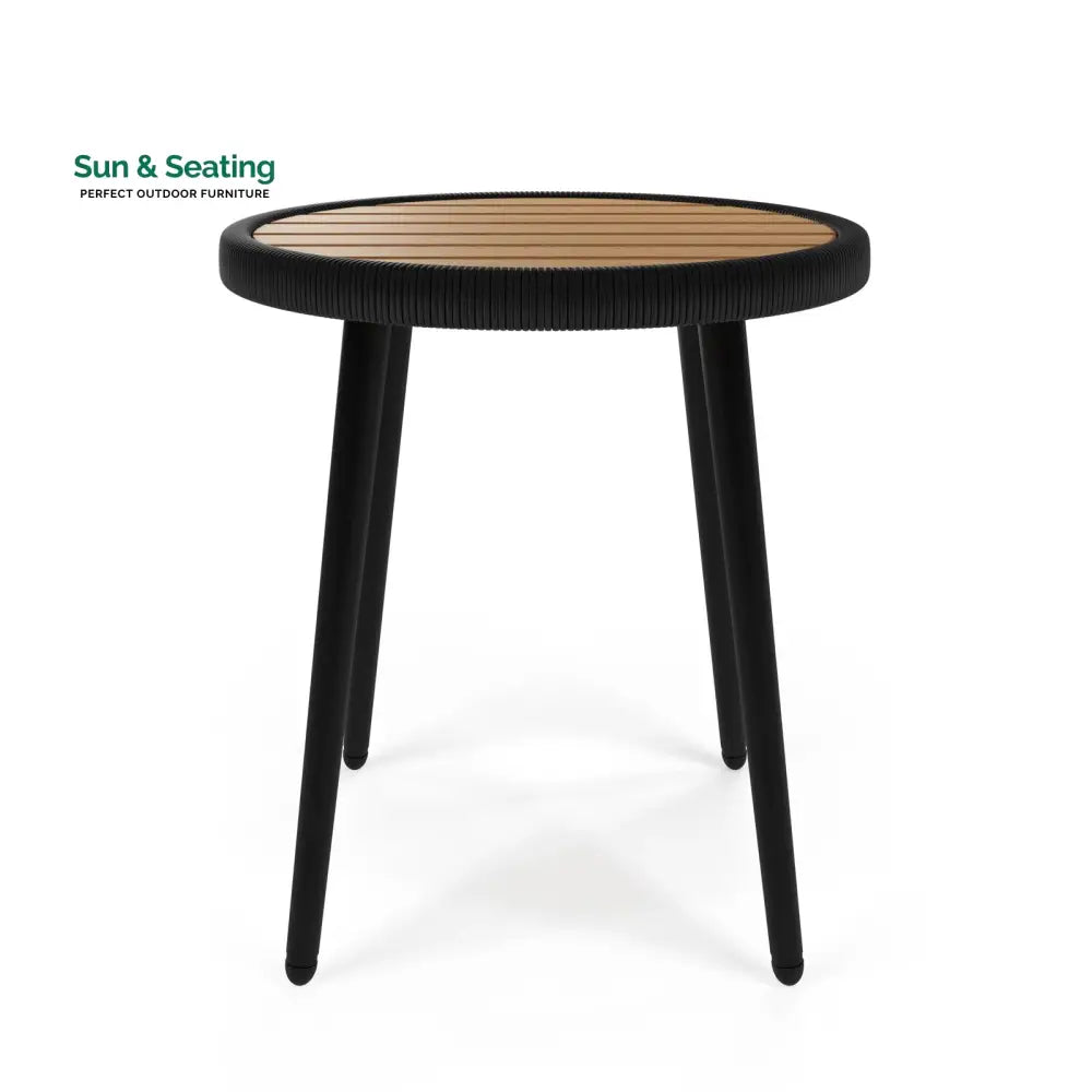 Irix Outdoor Patio Seating Set 2 Chairs and 1 Table Set (Black + White) Coffee Table Sets