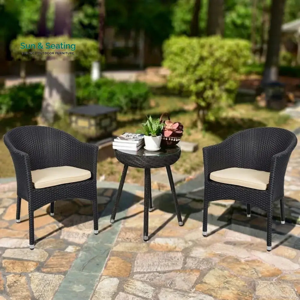 Ishani 3-Piece Outdoor Rattan Wicker Patio Set Patio Set