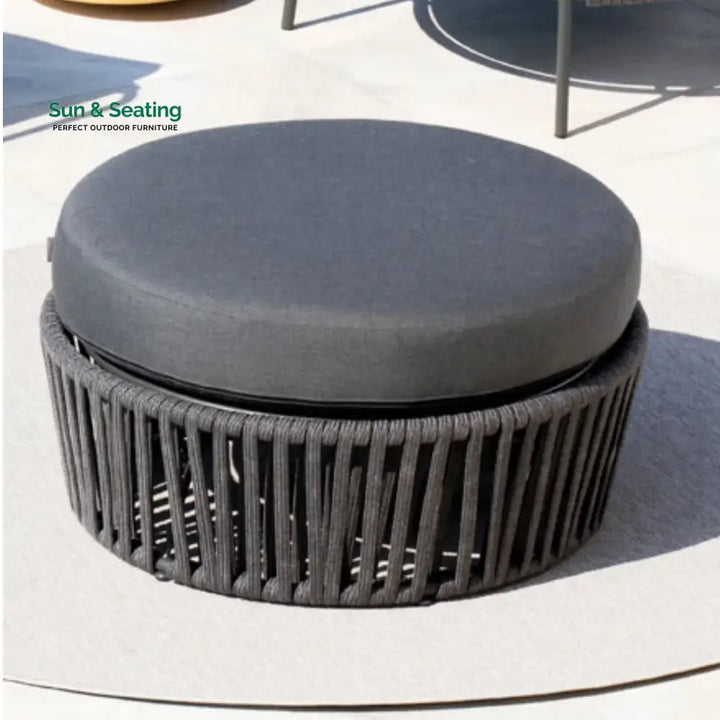 Ishvika Round Outdoor Rope Footstool Footrest