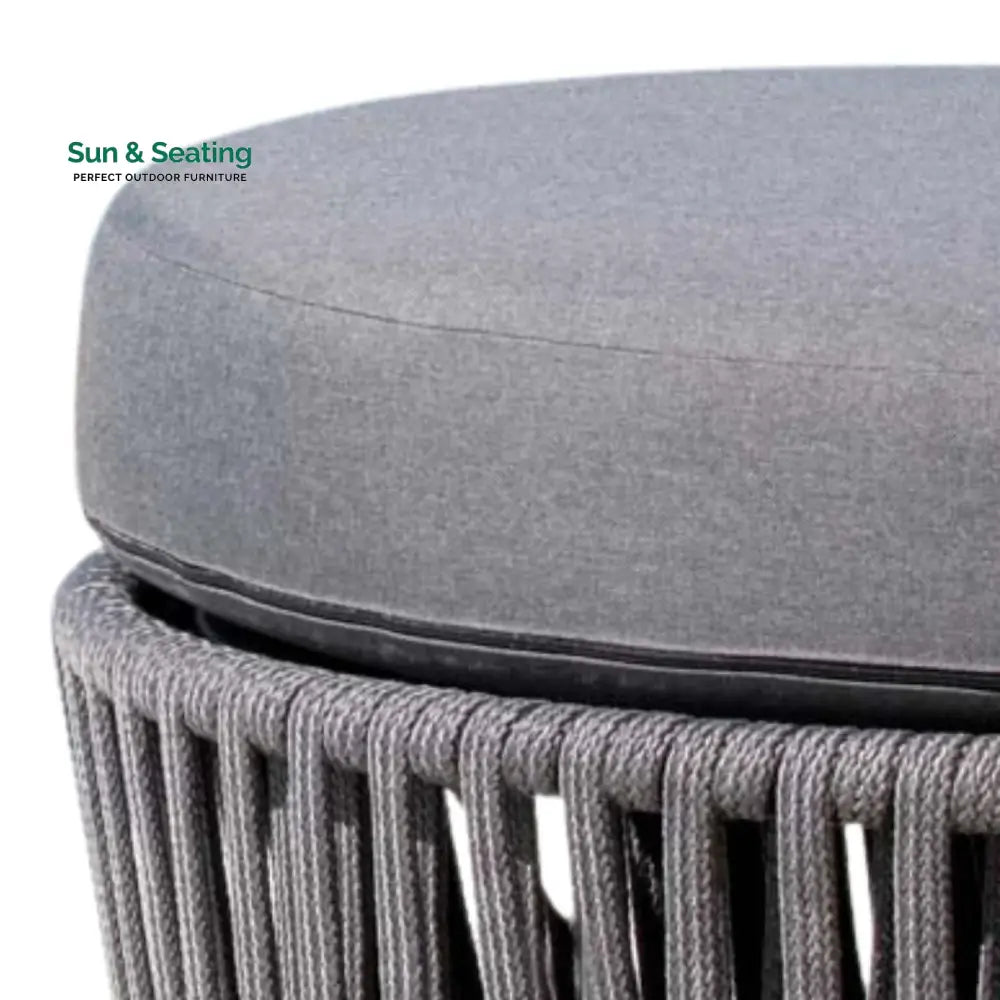 Ishvika Round Outdoor Rope Footstool Footrest