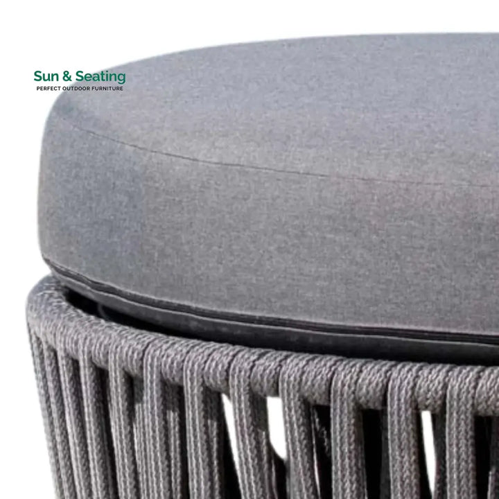 Ishvika Round Outdoor Rope Footstool Footrest