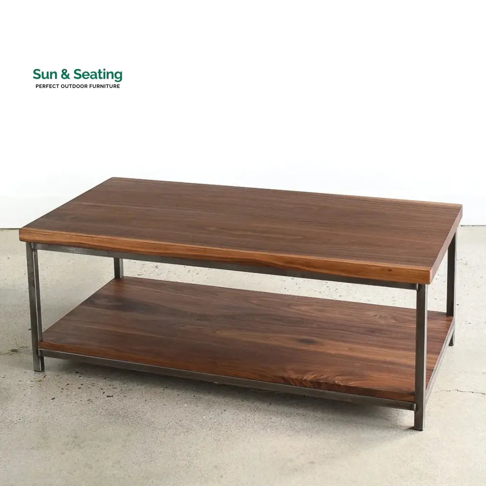 Isla Laila 2-Tier Natural Wood Top Center Table Center Table