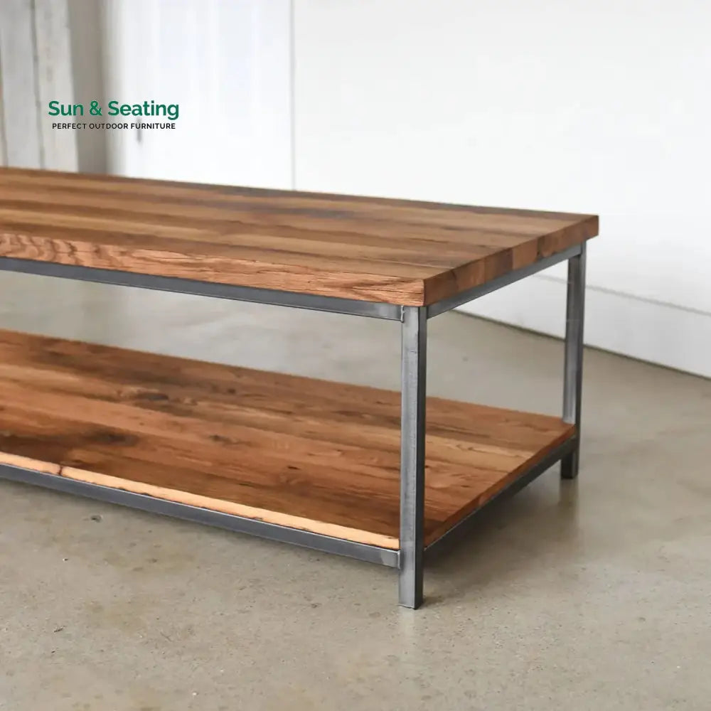Isla Laila 2-Tier Natural Wood Top Center Table Center Table